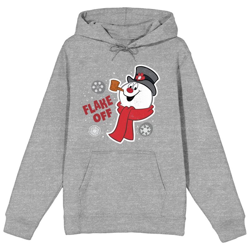 Frosty the Snowman Flake Off! Men's Athletic Heather Graphic Hoodie, 1 of 2