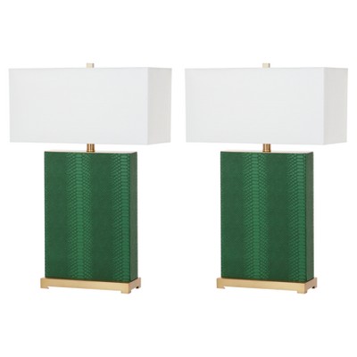dark green table lamp
