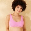 Women's Pucker Textured Scoop Front Bralette Bikini Top - Wild Fable™ - 3 of 4