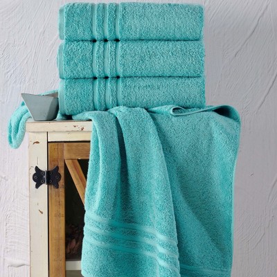 Hawmam Yellow Turkish Cotton 4-Piece Bath Towel Set