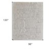 Ivory and Gray Abstract Hand Woven Worn Faded Area Rug - 3 of 4