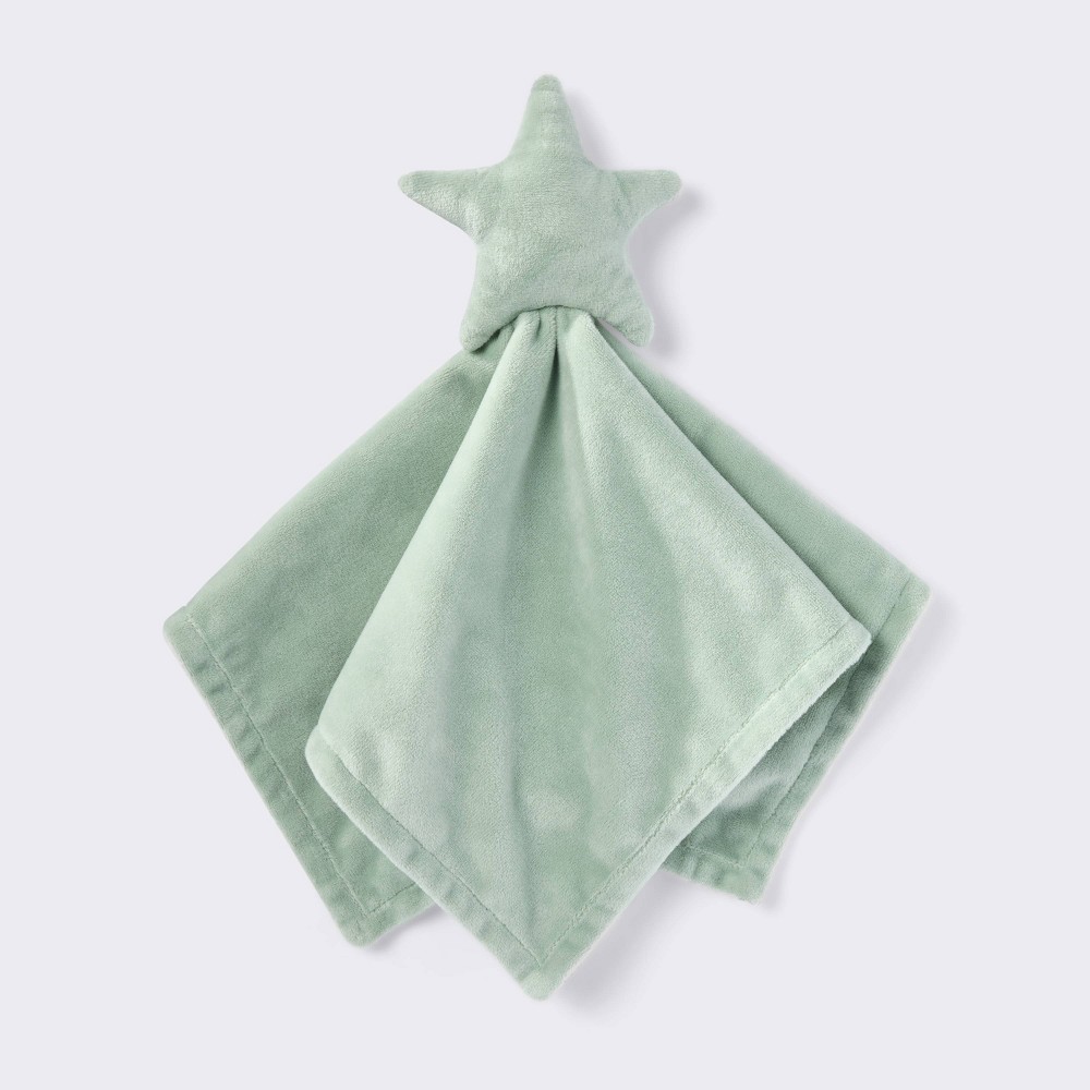 Photos - Children's Bed Linen Plush Security Blanket - Green Star - Cloud Island™