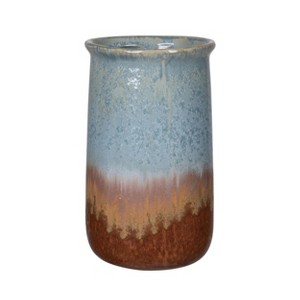 VIP Stoneware 7.4 in. Blue Earthy Utensil Holder - 1 of 2