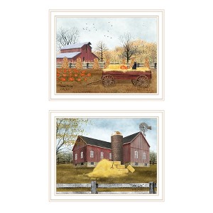 2Piece Vignette Autumn Blessings Farm Life White Framed Wall Art for Living Room,Bedroom Wall Art Print for Home Decor by Billy Jacobs - 1 of 4