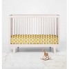 Bacati - Ikat Yellow Dots Muslin 100 percent Cotton Universal Baby US Standard Crib or Toddler Bed Fitted Sheet - 4 of 4