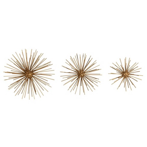 Set Of 3 Gold Bursts Wall Decor Stratton Home Décor Target - Stratton Home Decor Gold Burst Wall Set Of 3