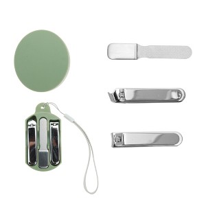 Unique Bargains Round Box Nail Clippers Set Toenail Clippers 1 Set - 1 of 4