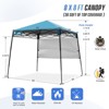 EAGLE PEAK 8x8ft Pop Up Canopy with Sidewall, 8x8 Base 6x6 Top - 3 of 4