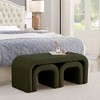 Set of 3 U-Shaped Bench,Sectional Ottoman Bench, Upholstered Ottoman Footrest Stool - 2 of 4