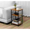 MAYEERTY 3 Layer End Table with Adjustable Height, Small Bedside Table, Storage Shelf, Suitable for Bedroom, Living Room, Office - 2 of 4