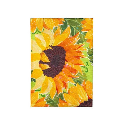 Evergreen Sunflowers in the Garden Burlap Garden Flag 12 x 18 Inches Indoor Outdoor Decor