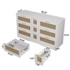 NicBex 9 Drawers 51.2" Rattan Dresser Metal Handles Storage Cabinet Closet Organizers and Storage Dresser for Bedroom, Closet, Living Room - 3 of 4