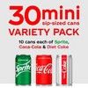 Coca-Cola Mini Can Variety Pack (10 Each; Coke Classic, Diet Coke, Sprite) - 7.5 Fl Oz Can (Pack of 30) - 3 of 4