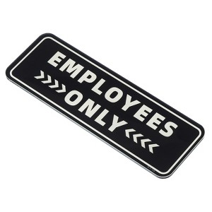 Unique Bargains Acrylic Self-Adhesive Decor Home Business Employee Only Sign - 1 of 4