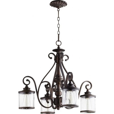 Quorum Lighting San Miguel 4-Light Nook Pendant, Vintage Copper, 27 Width, 24 Height