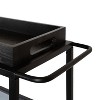 Kate and Laurel Giles Rectangle Metal Bar Cart, 28x13x30, Black - 4 of 4