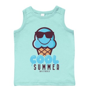 The Juniper Shop SmileyWorld Cool Summer Ice Cream Blue Toddler Tank - 1 of 4