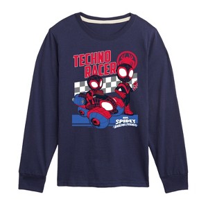 Boys' - Marvel - Spider-Man And His Amazing Friends Techno Racer Morales Long Sleeve Graphic T-Shirt - 1 of 4