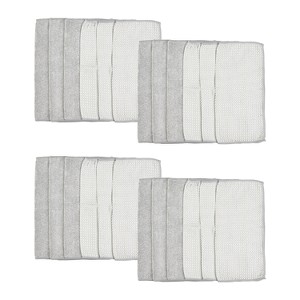 Trio Home All Purpose Microfiber Waffle cloth, Ultra Absorbent, Reusable, Washable, lint Free, Kitchen, bathroom, Cars, Window - 12"x12" - 1 of 4