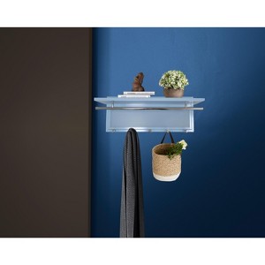 Esyspot Metal Powder Coating Hook Wall Mounted with Shelf In Blue - 1 of 4