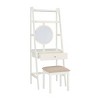 Alaina Wood Leaning Ladder Vanity Set with Upholstered Stool & Storage - Linon - 3 of 4