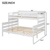 Grungis Twin XL over Queen Loft Bed with Ladder and Guardrails,Wood Bunk Bed Can Divided Into 2 Platform Bed,Loft and Bunk Bed for Bedroom - 3 of 4