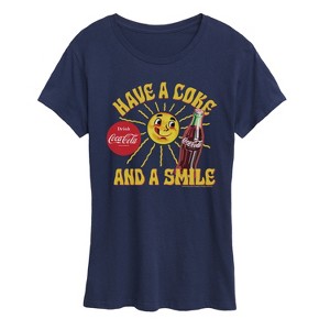 Women's - Coca-cola - Have A Coke And A Smile Short Sleeve Graphic T-Shirt - 1 of 4