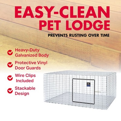 Heavy-Duty Galvanized Steel Wire Rabbit Hutch with Vinyl Guards