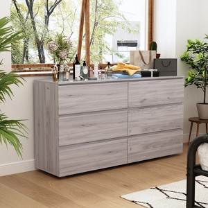 Hitow 6 Drawer Modern Chest of Drawers Dresser for Bedroom - 1 of 4