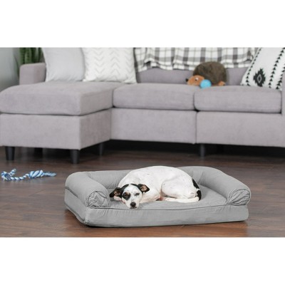 Medium Silver Gray Orthopedic Foam Outdoor Dog Bed