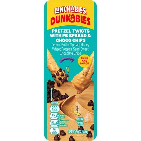 Lunchables Dunkables Pretzel With Peanut Butter And Chocolate Chips ...