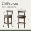 Maven Lane Alexander Swivel Vegan Leather Bar Height Bar Stool - 4 of 4