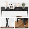 31.4" Console Table with Shelf, 2-Tier Narrow Entryway Table , Sofa Table, Console Tables for Entryway - 3 of 4