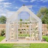Polycarbonate Walk-in Greenhouse with Aluminum Frame, Lockable Door and Adjustable Roof Vent,Green Houses for Outside Garden Backyard 8*10FT - 3 of 4