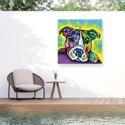 "The Baby Pit Bull" Outdoor Canvas