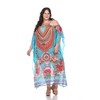 Plus Size Sheer Caftan Maxi Dress - One Size Fits Most Plus - White Mark - image 2 of 4