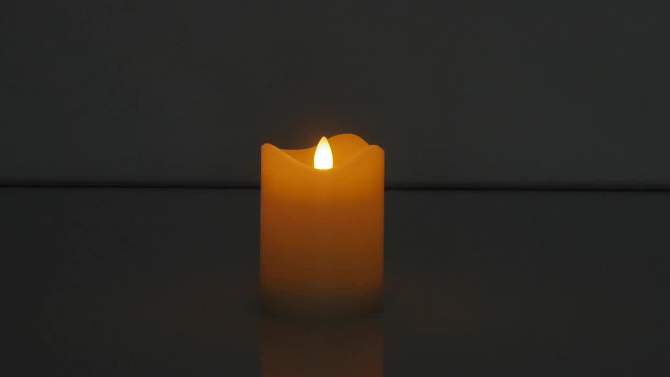 4&#34; x 3&#34; LED Flickering Flame Candle Cream - Threshold&#8482;, 2 of 9, play video