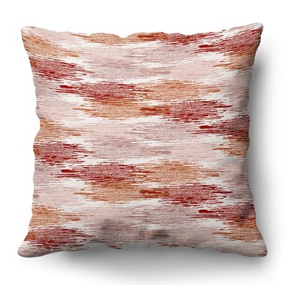 Americanflat 18x18 Throw Pillow with Sewn-In Insert - All-In-One Decorative Pillows - No Cover Needed - Polyester - Red, Orange and White