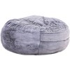 Airsurfer XXL Soft Gray Bean Bag Cozy Comfort Bean Bag Chair Relaxation Furniture for Living Room Leisure - 3 of 4
