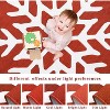 Christmas Round Snowflake Pattern Rug, Washable Non Slip Low Pile Stain Resistant Carpet for Living Room Bedroom Dining Room Classroom Office Nursery - 3 of 4