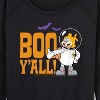 Women's - SpongeBob SquarePants - Sandy Boo Y'all Lightweight French Terry Wide Neck Long Sleeve Shirt - 2 of 4