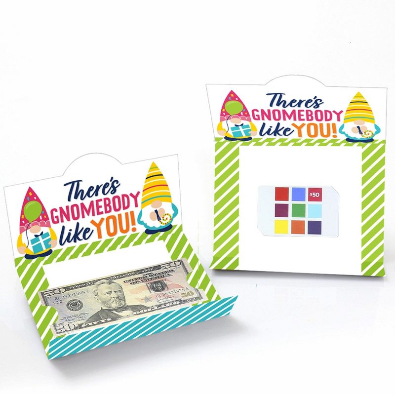 Big Dot of Happiness Gnome Birthday - Happy Birthday Party Money and Gift Card Holders - Set of 8, 2 of 5