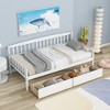 CAVINAS Twin Size Pine Wood Daybed Bed Frame with 2 Storage Drawers & 10 Slat Support,No Box Spring Needed - 3 of 4