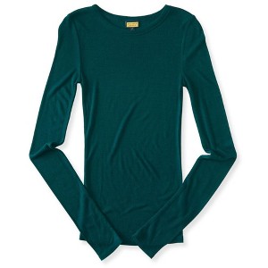 Aeropostale Womens Ribbed LS Basic T-Shirt - 1 of 1