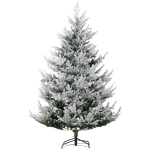 TopComfy Christmas Tree Stand 7.5ft Pine Hinged Artificial Tree with Auto Open Design, Green, 55.1"*55.1"*88.6" - 1 of 4