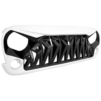 AMERICAN MODIFIED Front Grill w/ ABS Construction & LED Lights, Compatible w/ a 2007-2018 Jeep Wrangler JK Models
