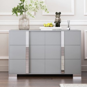 Elegant 6-Drawer Dresser with Metal Handles, Modern Storage Cabinet for Bedroom & Living Room-Maison Boucle - 1 of 4