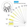 Unique Bargains Plastic Stainless Steel Wire Pipe Cleaning Elastic Straw Brush 10 Pcs - 2 of 3