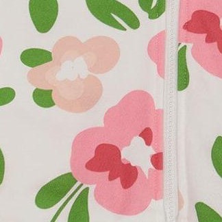 pink flowers on white background