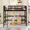 NicBex Twin Size Bunk Bed Loft Bed Pine Bed Frame with Inclined Ladder and Full Length Guardrail, No Box Spring Required, Space Saving - 2 of 4